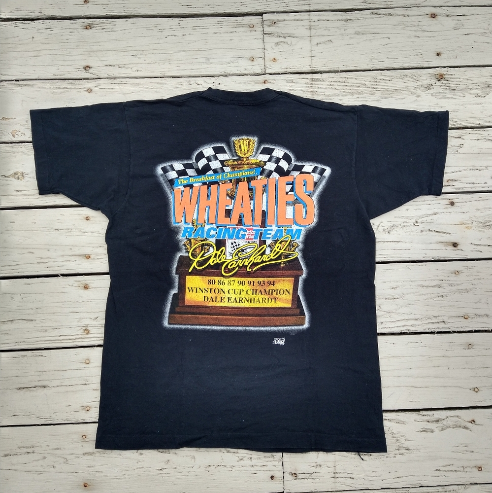Vintage 90s Dale Earnhardt Wheaties Racing Team Winston Cup Champion T-shirt - Picture 5 of 8